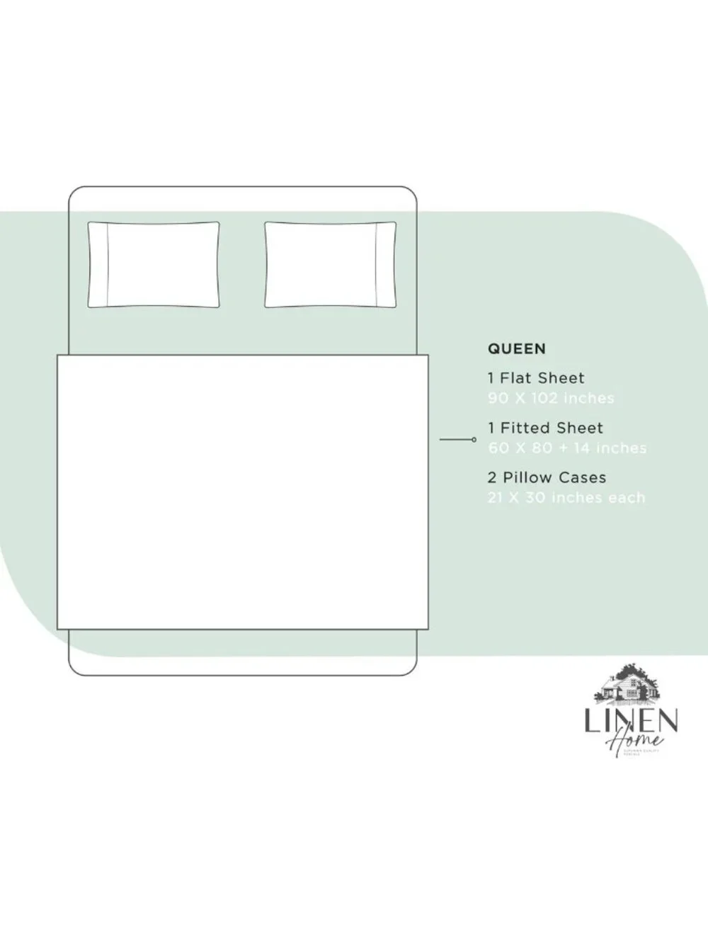 Soft Cotton Percale Queen Sheet Set, Deep Pocket, 4 Pieces, Crisp Cool Pastel